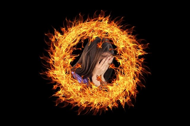 Free download Burnout Woman Burn free illustration to be edited with GIMP online image editor