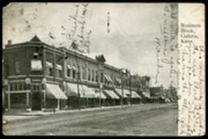 Free download Business Block, Galena Kans, 1911 Postcard free photo or picture to be edited with GIMP online image editor