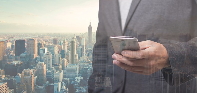 Free download businessman manhattan skyline free picture to be edited with GIMP free online image editor