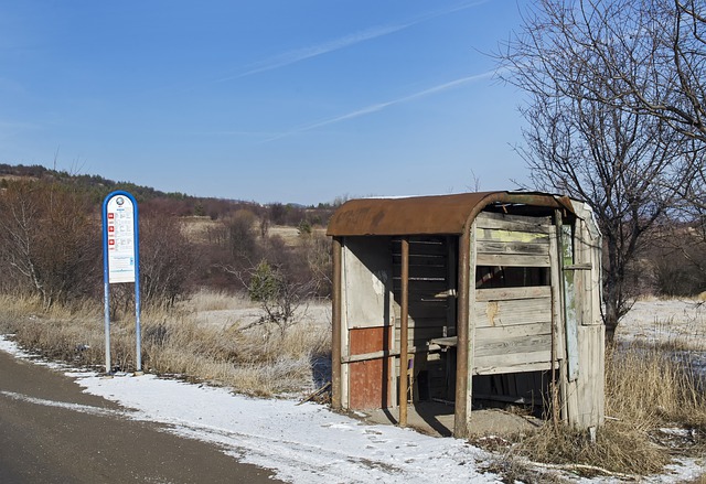 Free download bus stop rural bulgaria free picture to be edited with GIMP free online image editor