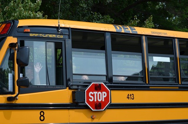 Bezpłatne pobieranie Bus Wave School - bezpłatne zdjęcie lub obraz do edycji za pomocą internetowego edytora obrazów GIMP