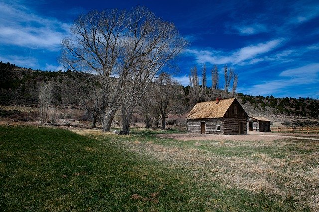 Unduh gratis Butch Cassidy Home Cabin - foto atau gambar gratis untuk diedit dengan editor gambar online GIMP