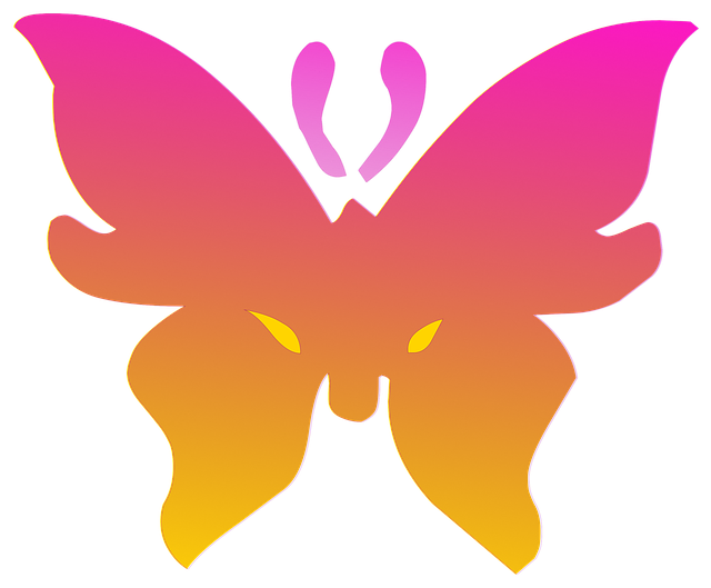 Free download Butterfly Drawing Pink -  free illustration to be edited with GIMP free online image editor