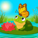 Butterfly frog and lotus  screen for extension Chrome web store in OffiDocs Chromium