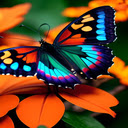 Butterfly on red leaves wallpape  screen for extension Chrome web store in OffiDocs Chromium