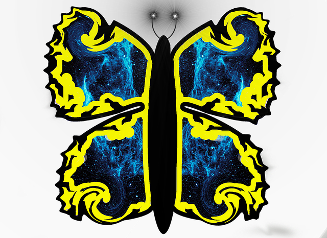 Free download Butterfly Space Nebula -  free illustration to be edited with GIMP free online image editor