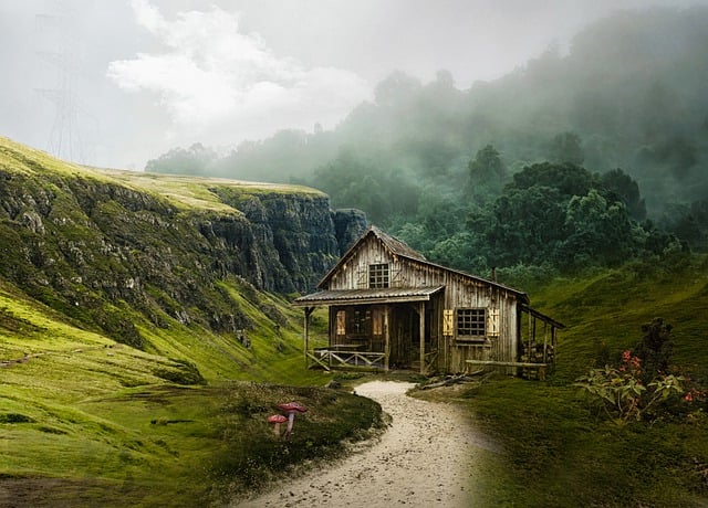Free download cabin way valley plants trees free picture to be edited with GIMP free online image editor