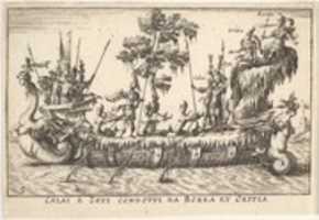 Free download Calai e Zeti condotti da Borea et Oritia, from The magnificent pageant on the Arno in Florence for the marriage of the Grand Duke (Le Manifique Carousel fait sur le fleuve de lArne a Florence, pour le mariage du grand Duc) free photo or picture to be edited with GIMP online image editor