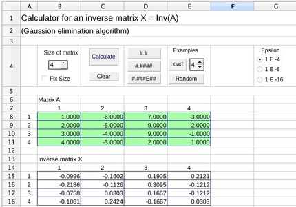 Free download Calculator for inverse matrix DOC, XLS or PPT template free to be edited with LibreOffice online or OpenOffice Desktop online