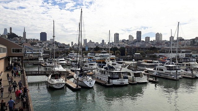 Descărcare gratuită California Shipwharf Boats - fotografie sau imagini gratuite pentru a fi editate cu editorul de imagini online GIMP