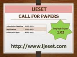 Free download Call For Paper IJESET 1 free photo or picture to be edited with GIMP online image editor