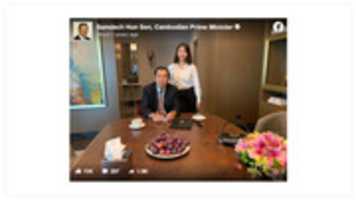 Free download Cambodias PM Hun Sen meets his granddaughter in Bulgaria free photo or picture to be edited with GIMP online image editor