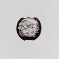 Free download Cameo glass disk with Medusa head free photo or picture to be edited with GIMP online image editor