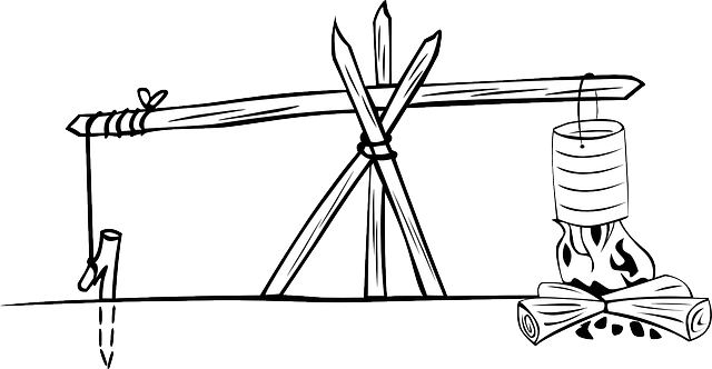 Free download Campfire Tripod Outdoor - Free vector graphic on Pixabay free illustration to be edited with GIMP free online image editor