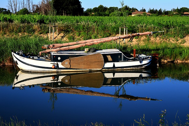 Free download canal du midi boat sailboat france free picture to be edited with GIMP free online image editor
