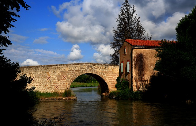 ดาวน์โหลดฟรี canal du midi สะพานน้ำ รูปภาพฟรีที่จะแก้ไขด้วย GIMP โปรแกรมแก้ไขรูปภาพออนไลน์ฟรี