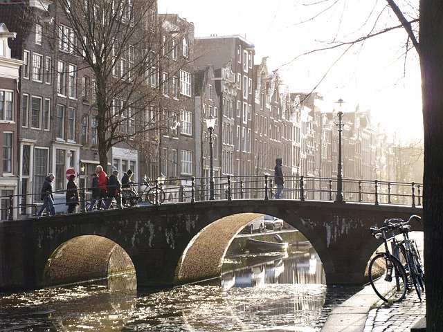 Free download Canals Amsterdam Bridge -  free photo or picture to be edited with GIMP online image editor