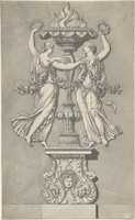 Free download Candelabrum with Two Victory Figures (for Ornamenti Diversi) free photo or picture to be edited with GIMP online image editor