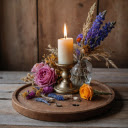 Candles and dried flowers  screen for extension Chrome web store in OffiDocs Chromium