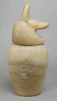 Free download Canopic jar with a jackal-headed lid free photo or picture to be edited with GIMP online image editor