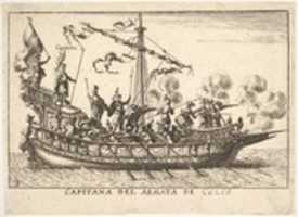 Free download Capitana del armata de Colco, from The magnificent pageant on the Arno in Florence for the marriage of the Grand Duke (Le Manifique Carousel fait sur le fleuve de lArne a Florence, pour le mariage du grand Duc) free photo or picture to be edited with GIMP online image editor