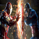 Captain America vs Iron Man Avengers  screen for extension Chrome web store in OffiDocs Chromium