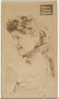 Free download Card 812, Miss Johnston, from the Actors and Actresses series (N45, Type 2) for Virginia Brights Cigarettes free photo or picture to be edited with GIMP online image editor