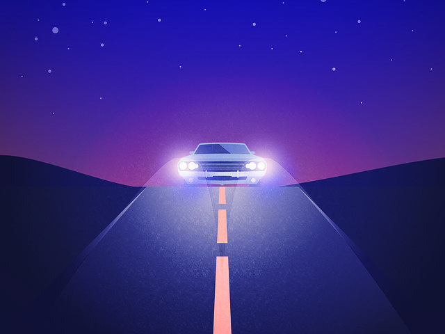 Free download Car Night Twilight -  free illustration to be edited with GIMP free online image editor
