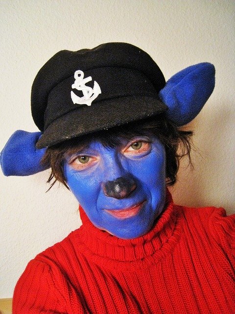 Téléchargement gratuit d'une image gratuite de casquette de carnaval et d'ours bleu habillé à modifier avec l'éditeur d'images en ligne gratuit GIMP