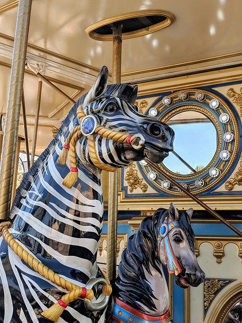 تنزيل مجاني Carousal Carnival Zebra - صورة مجانية أو صورة مجانية ليتم تحريرها باستخدام محرر الصور عبر الإنترنت GIMP
