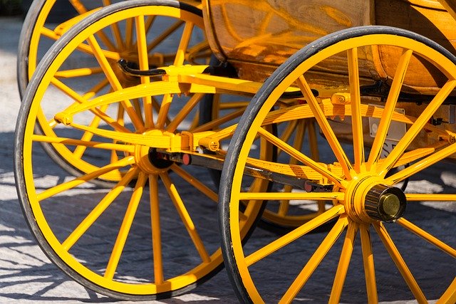 Free download Carriage Wheels Yellow -  free photo or picture to be edited with GIMP online image editor