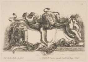 Free download Cartouche Containing an Empty Shield Surmounted by a Lion and Framed by a Lion and a Child free photo or picture to be edited with GIMP online image editor