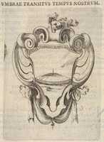 Free download Cartouche with Sundial, from Eight Emblems for the Funeral of Francesco de Medici free photo or picture to be edited with GIMP online image editor