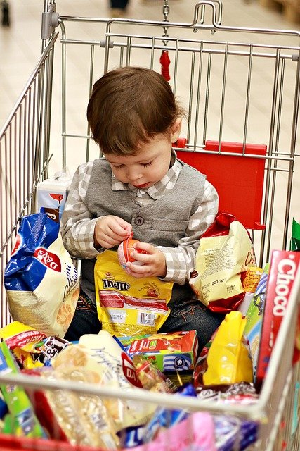 Free download cart with products sweets baby free picture to be edited with GIMP free online image editor