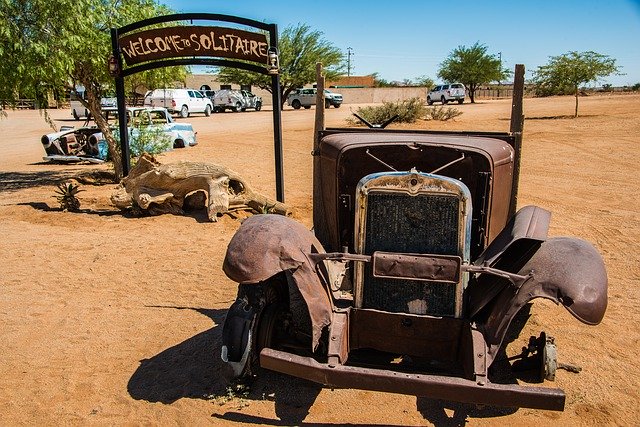 Descărcare gratuită Car Wreck Solitaire Namibia - fotografie sau imagini gratuite pentru a fi editate cu editorul de imagini online GIMP