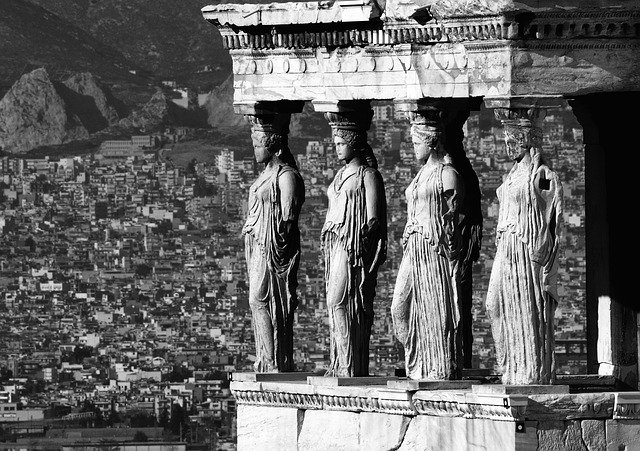 Free download Caryatids Athens Parthenon -  free photo or picture to be edited with GIMP online image editor