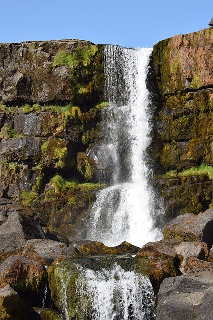 تحميل مجاني Cascade Nature Iceland - صورة مجانية أو صورة ليتم تحريرها باستخدام محرر الصور عبر الإنترنت GIMP