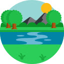 Cascading River Through Rugged Cliffs  screen for extension Chrome web store in OffiDocs Chromium
