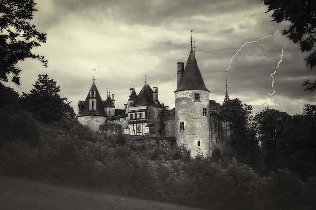 Free download castle fortress thunderstorm clouds free picture to be edited with GIMP free online image editor