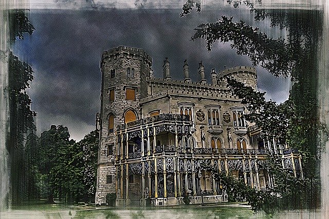 Free download Castle Mansion Architecture -  free illustration to be edited with GIMP free online image editor