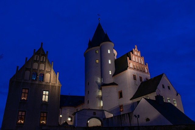 Template Photo Castle Night Lighting -  for OffiDocs