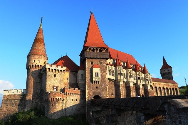 Free download Castle Of The Corvin Romania -  free photo or picture to be edited with GIMP online image editor