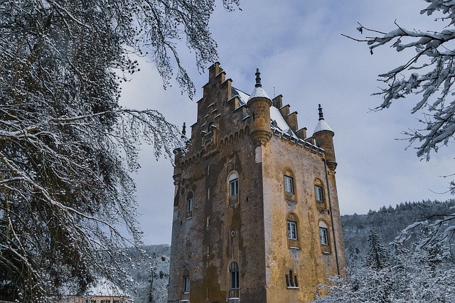 Gratis download Castle Snow Winter gratis fotosjabloon om te bewerken met GIMP online afbeeldingseditor