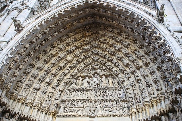 Unduh gratis Portal Katedral Amiens - foto atau gambar gratis untuk diedit dengan editor gambar online GIMP