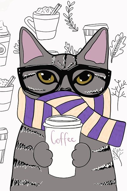 Free download Cat Kitten Coffee -  free illustration to be edited with GIMP free online image editor