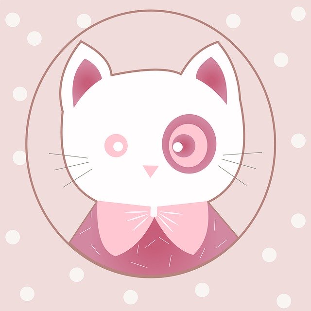 Free download Cat Rosa Cute -  free illustration to be edited with GIMP free online image editor