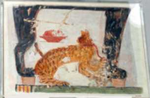 Free download Cat Seated under a Chair, Tomb of May free photo or picture to be edited with GIMP online image editor