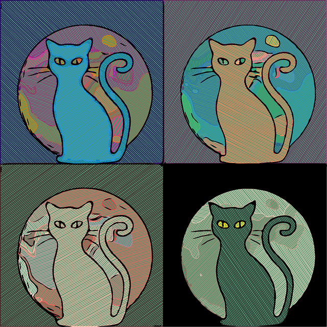 ດາວໂຫຼດຟຣີ Cats Moon MeowFree graphic vector on Pixabay free illustration to be edited with GIMP online image editor