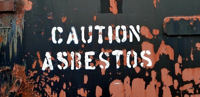 Free download Caution Sign Asbestos Rust -  free photo or picture to be edited with GIMP online image editor