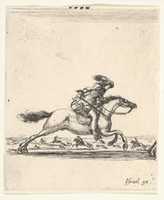 Free download Cavalier, Sword in Hand, Galloping Towards the Right, from Divers exercices de cavalerie free photo or picture to be edited with GIMP online image editor